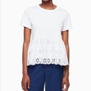 NWT Kate Spade Eyelet Peplum Top